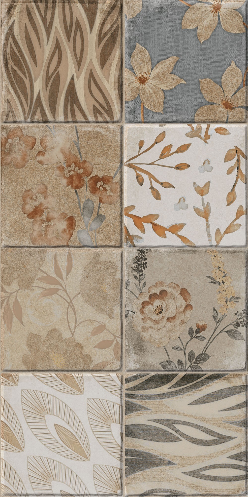 Πλακάκι Wall Tiles IJ 25x50 ROMANCE – PATCHWORK MIX DECOR 5290 - Image 2