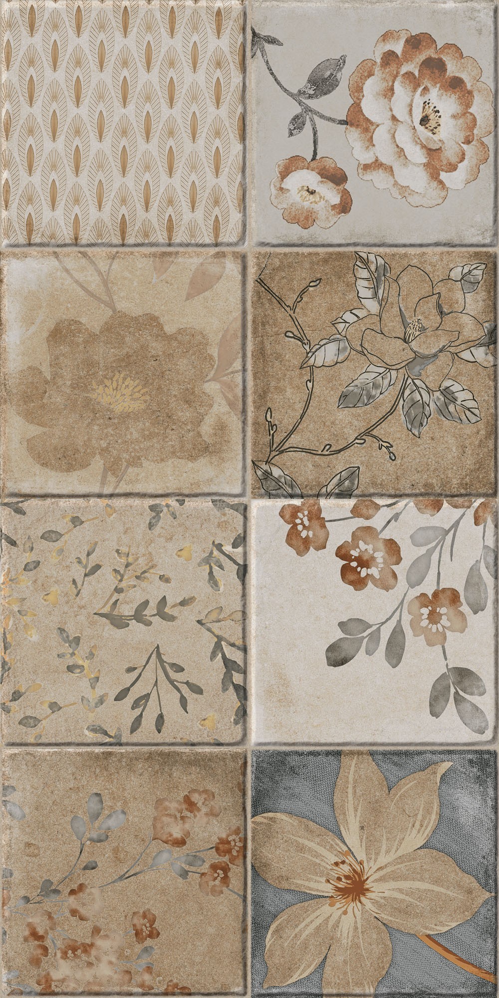 Πλακάκι Wall Tiles IJ 25x50 ROMANCE – PATCHWORK MIX DECOR 5290 - Image 3